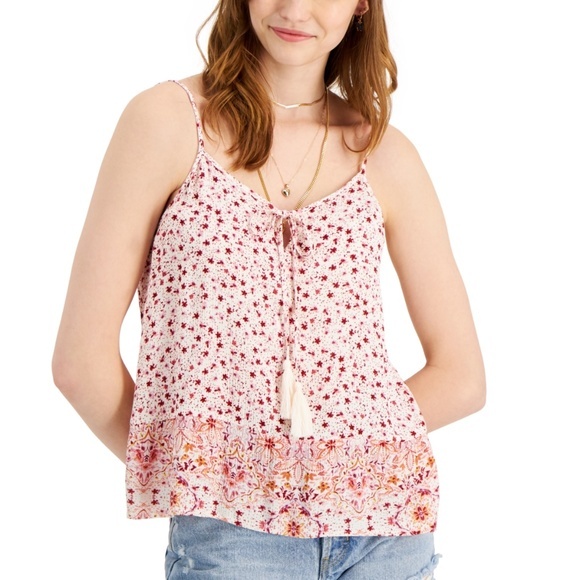NWT Hippie Rose Juniors Printed Tiered Camisole Size M - Picture 1 of 1